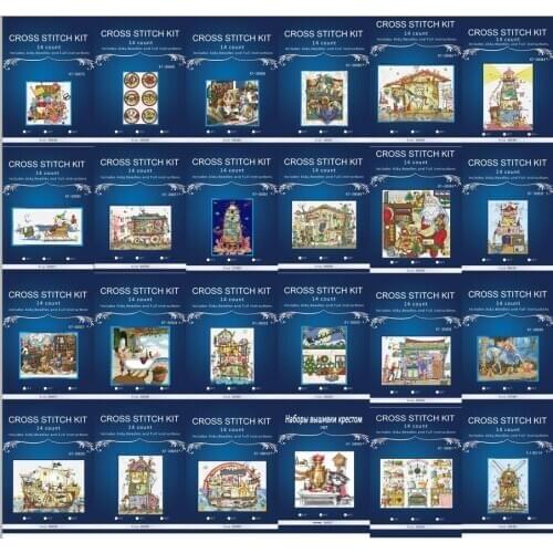 Oneroom lovely counted cross stitch kit north pole house bothy threads cut through house Cross Stitch Kits 14CT Embroidered 5