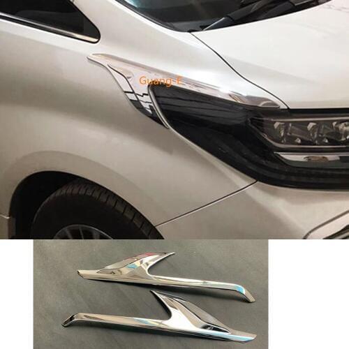 Car Cover ABS Chrome Head Front Light Eyebrow Cover Head Lamp Hood Guard Frame For Toyota Alphard Vellfire 2016 2017 2018 2019