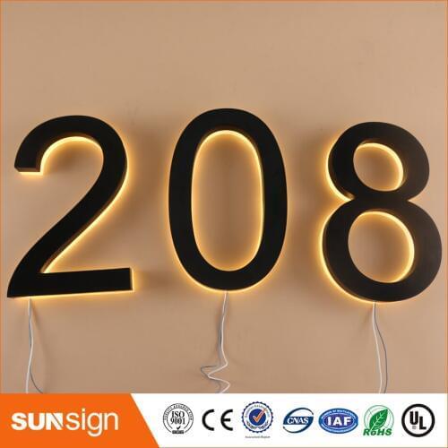 H 15cm Factory Outlet Outdoor Acrylic LED house letters and numbers, home numbers