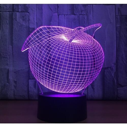 Wholesale New 3d Night Light Creative 7 Color Usb Touch Acrylic Led Visual Led Night Light Novelty Usb Led Kids Lamp