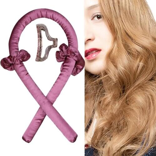 Heatless Curling Rod Stretchy Multiple Styles Lazy Sleeping Curls Ribbon Hair Rollers DIY Hair Styling Tools for Home Use
