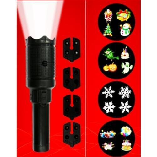 Christmas Laser Projector Lamps Rechargeable Flashlight With Card Lamp LED Stage Light For Birthday outdoor decoration Light