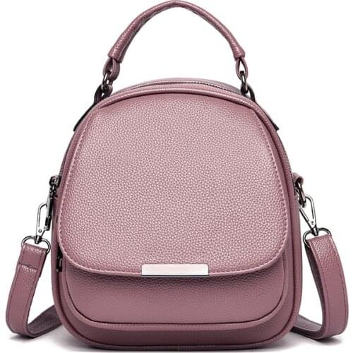 Womens Luxury Backpack Fashion Casual Designer Backpack Pure Color Simple Ladies PU Leather Travel Backpacks Student School Bag