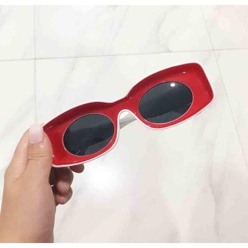 2021 Square Women Sunglasses High Quality Concave Small Frames Sun Glasses Fashion Oval Lens Eyewear UV400 AG43