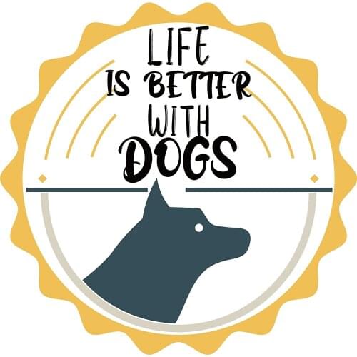 Inspirational Quote Mousepad With Non-Slip Rubber，Life Is Better With Dogs, Motivational Saying Mouse Mat With Stitched Edge