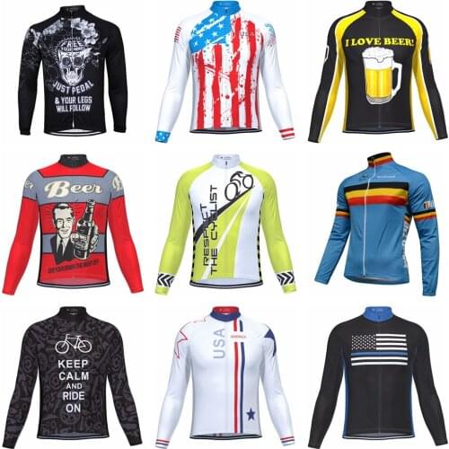 HIRBGOD New Men Long Sleeve Cycling Jersey Bike Wear Thin Outdoor Sport Cycling Clothing Bike Jersey Mtb Jersey Maillot Ciclismo