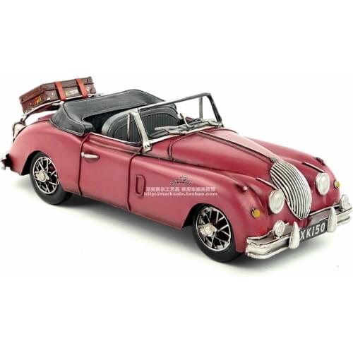 Vintage iron car model sports car decoration crafts ornaments bar old birthday gift decoration, antique