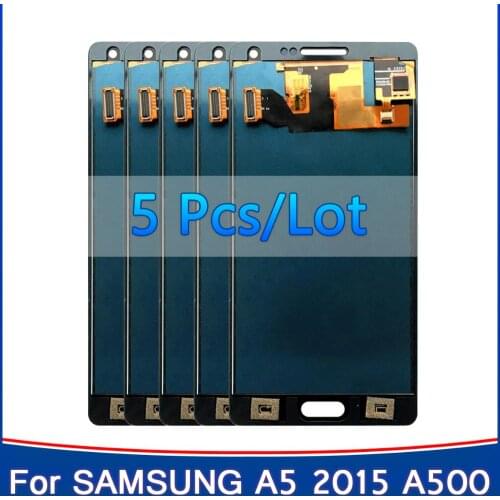 5 pcs/lot 100% test TFT LCD for SAMSUNG Galaxy A5 2015 A500FU A500 A500F A500M LCD Display Touch Screen Replacement Digitizer