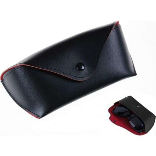 1PCS 15.5*4.2cm Durable PU Leather Glasses Case Sunglasses Eyeglasses Holder Box Bag Cases Cosmetic Bag