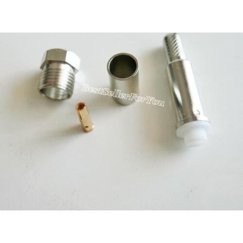 10pce Connector FME female jack crimp RG58 RG142 LMR195 RG400 cable straight