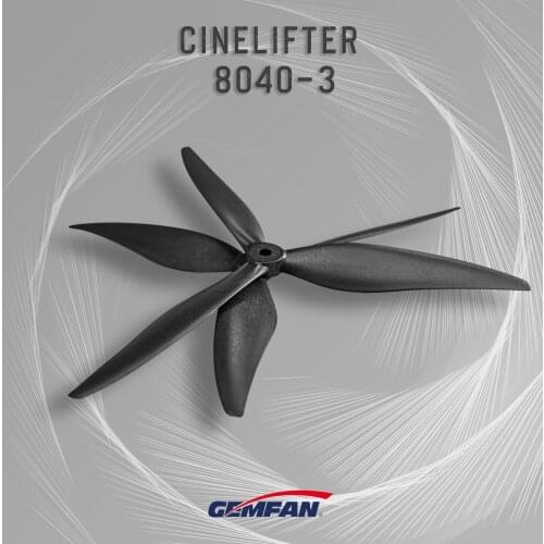 2Pair Gemfan Cinelifter 8040-3 Propeller for Cinelifter & Freestyle M5 Hole Dia For 2812 Motor FPV Racing Drone