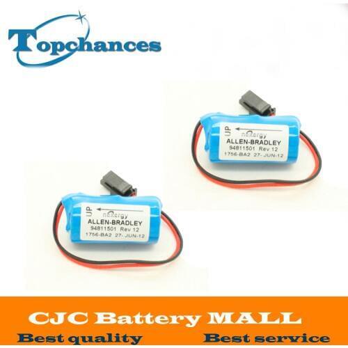 2x High Quality 1200mAh Replacement PLC Battery for Allen Bradley 1756-BA2 BR2/3A-AB 1745-B1 3.0V