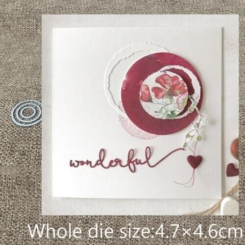 New Design Craft Metal Cutting Die cut dies 3pcs circle frame decoration scrapbook Album Paper Card Craft Embossing die cuts