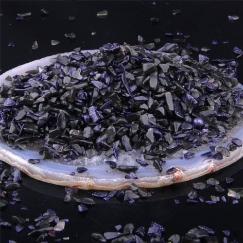 Natural Blue Sandstone Chip Beads Irregular Undrilled Healing Stone For Jewelry Making Fish Tank Bonsai Decoration Garden