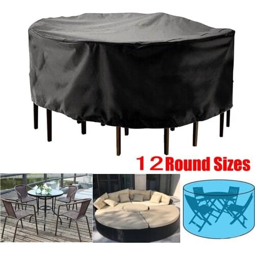 14 Size Outdoor Round Table Cover Garden Furniture CoverChair Set Waterproof Sofa Protection Patio Rain Snow Dustproof Covers