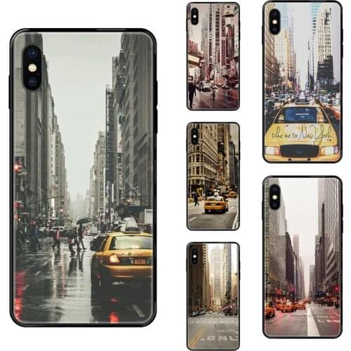 Black Soft TPU Capa Cover Case New York City Take Me To New York Pattern Baby For Galaxy S20 S10e S10 S9 S8 S7 S6 S5 edge Lite