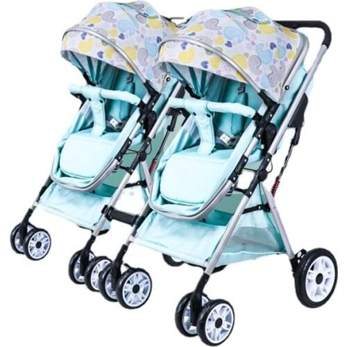 Twin baby stroller Super light high landscape can sit and lie split folding double stroller baby triciclo infantil