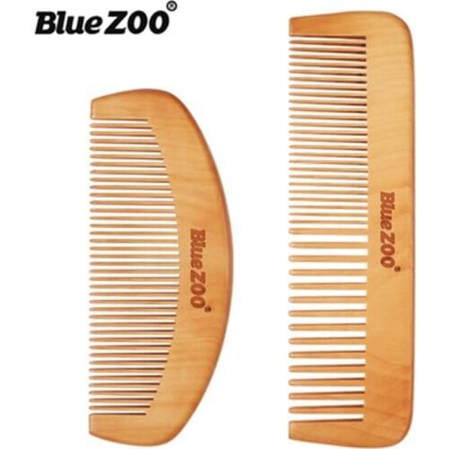 Natural Pearwood Comb Durable Wide and Fine Teeth Combination Comb 17CM Hair and Beard COMB Grooming