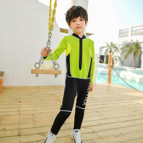 Girls Long Sleeve Swim Suit Rash Guards Plus Size Swimwear Boys Teenager Swimsuit Children Surfing Bikini 2020 Rashguard One Set