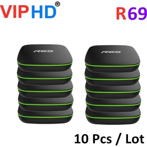 Cheaper 10 Pcs Lot Tv Box R69 WiFi Smart Media Player Android 7.1 Set Top Box Quad-Core H.265