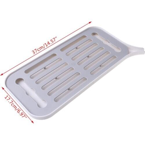 Drain Rack Plastic Dish Drainer Dryer Tray Kitchen Organizer Sink Drying Rack H55A