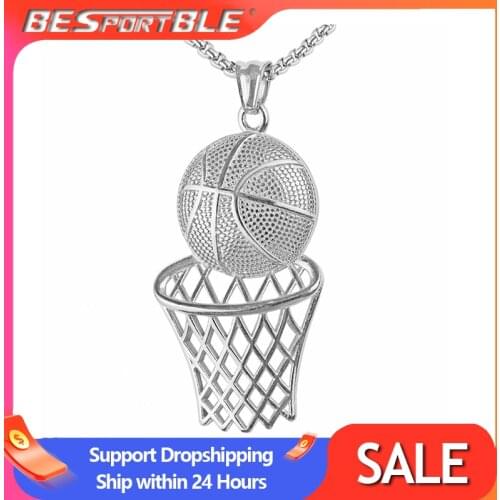 Necklace Stylish Fashion Hip Hop Theme Necklace Basketball Hoop Pendant Necklace Delicate Necklace Creative Pendant Necklace