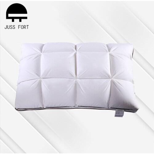 1pcs Rectangle Pillows Core White Goose Down Feather Pillow for Home Hotel Sleeping Neck Protection Bed pillow Bedding 48*74cm
