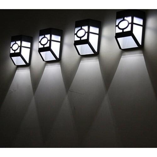 1pc LED Solar Lights Path Stair Outdoor Light Step Lamp Garden Yard Fence Wall Landscape Lamp Solar Light Outdoor Night light