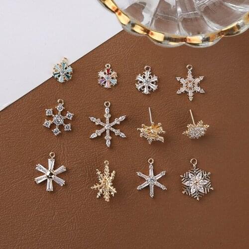 10pcs Elegant snow charm simple temperament Earrings DIY handmade earrings accessories