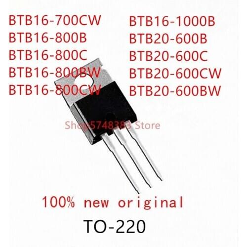 10PCS BTB16-700CW BTB16-800B BTB16-800C BTB16-800BW BTB16-800CW BTB16-1000B BTB20-600B BTB20-600C BTB20-600CW BTB20-600BW TO-220