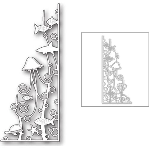 2020 New Ocean Background Metal Cutting Dies For DIY Cut Paper Craft Making Shark Tortoise Decoration Greeting Card Scrapbooking