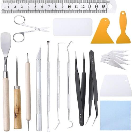 22pcs DIY Vinyl Weeding Tools Kit For Cutting Dies Scrapbooking Craft Work Silhouettes Cameos Lettering Cutting Splicing