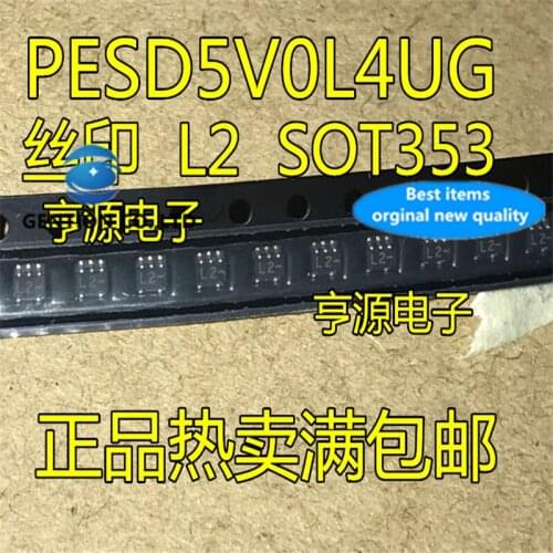30Pcs PESD5V0L4UG Silkscreen L2 SOT353 Static protection diode TVs in stock 100% new and original