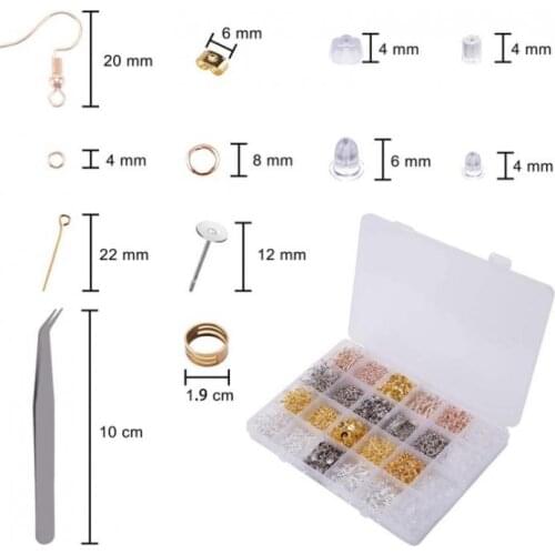 3600Pcs Open Jump Rings Earring Hook Jewelry Making Supplies Kit DIY Earring Bracelet Making Alloy Accessories Tool