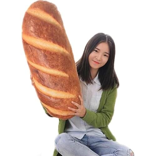 3D Plush Pillow Cushion Gift Soft Stuffed Backrest Toys Birthday Funny Simulated Snack Bread Shape For Children Home Decor Girl