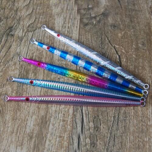 5PCS Glow Fishing Ocean Boat Rock Beach Jig Deep sea Jigging Jigbait Spoon Lure baits 80g