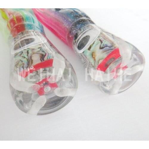 11" 5.5oz Sea big Game Trolling Fishing Lure double Octopus Skirt Tuna Marlin Big Lure Abalone Resin Jet head lure
