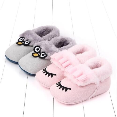 2020 Winter Boy Girl Cotton Cute Baby Shoes Soft Infant Toddler First Walkers Anti-Slip Warm Newborn Crib Shoes