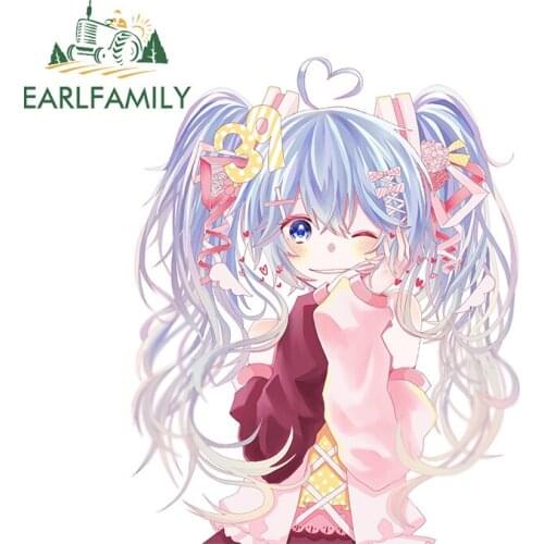 EARLFAMILY 13cm x 7.9cm for Dual Horsetail Vinyl Car Stickers Personality Motorcycle Snowboard Waterproof Scratch-proof Decal