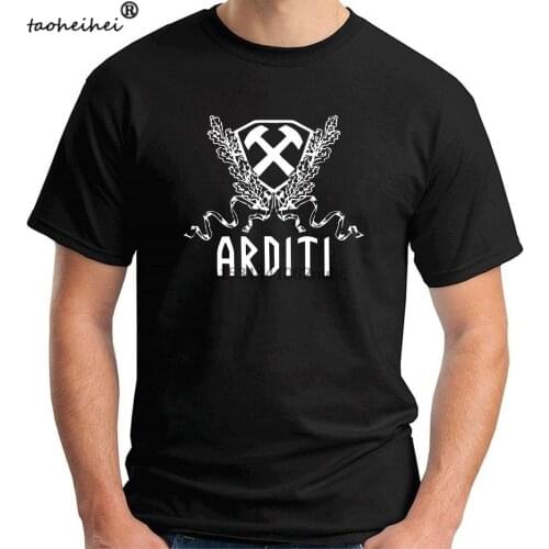 100% Cotton Tshirt Uomo Fascista Fascisti Arditi Mussolini Round Neck Men Short Sleeves Tops Clothing