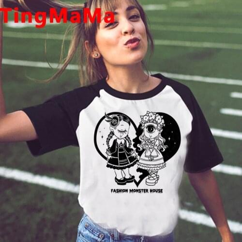 Japanese Anime Harajuku E-girls Punk t-shirt tshirt women grunge couple clothes harajuku kawaii clothes tumblr