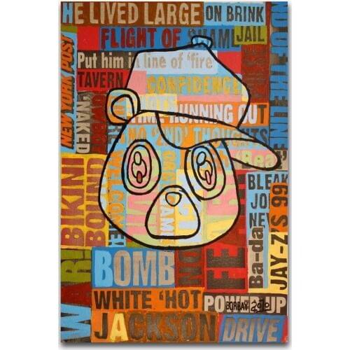 Hot New Kanye West Yezzy USA Rap Music-Silk Art Poster Wall Sticker Decoration Gift