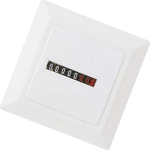 LBER HM-1 Timer Square Counter Digital 0-99999.9 Hour Meter Hourmeter Gauge 0.3W AC220-240V / 50Hz AC