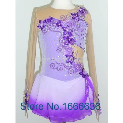 2016 Hot Sales Figure Ice Skating Dresses For Girls New Brand Vogue Figure Skating Competition Customized Dress DR2970