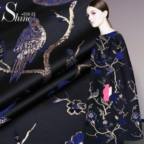 Limited Hot Sale Magpie Singing France Imported Jacquard Gold Brocade Fashion Fabric For Coat Tissu Au Meter Bright Cloth DIY