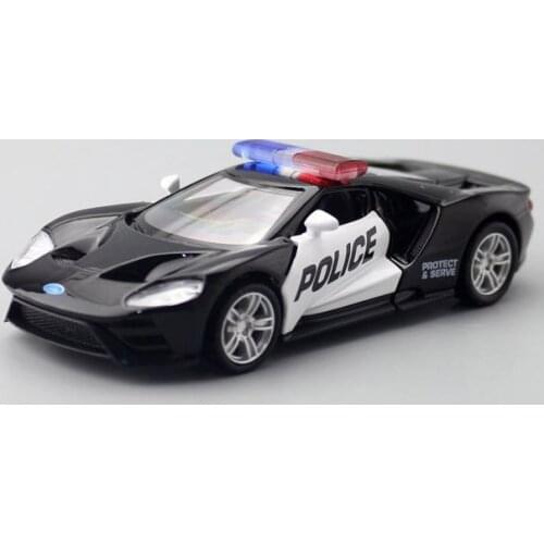1:36 Diecast Car Model Mustang GT Police Patrol Wagon Pull Back Car