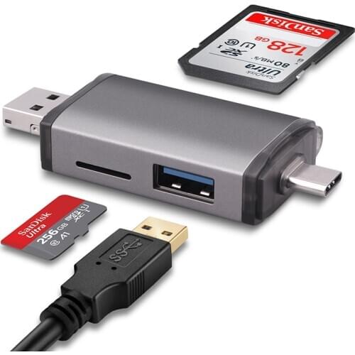 New Card Reader Micro USB 2.0 Type C to SD Micro SD TF Adapter Accessories OTG Cardreader Smart Memory SD Card Reader