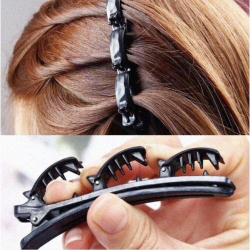 New Pearl Double Layer Bangs Hair Clip Hairbands Fashion Plastic Braided Hairpins Womens Braiding Headwear Hair Accessories