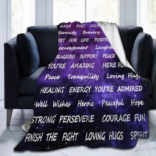 Healing Thoughts Blanket Flannel Throw Lightweight Cozy Couch Bed Soft and Warm Plush Quilt 60"x50"for Teens