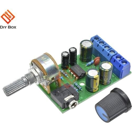 TDA2822M Amplifier Board 0.1W-5W DC 1.8-12V 2.0 Channel Stereo Audio AMP with AUX Jack Volum Control for Speakers